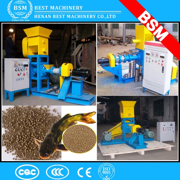 200-300kg/h auger/extruder floating fish feed machine / catfish feed pellet machine