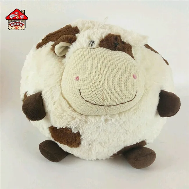 Soft PP cotton stuffed animal cow body pillows plush toy