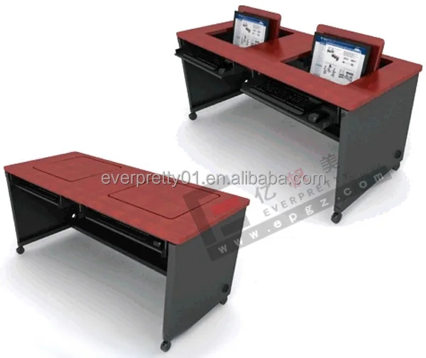 Hot Sale Wooden Computer Student Desk Metal Computer Teacher Desk Computer Laboratory Table