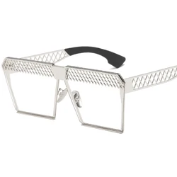 2019 In Stock Fashion Metal Vogue OEM Clear Lenses Women Wholesale Men Square Spectacle Eyeglasses Frames Eyewear 0019AC