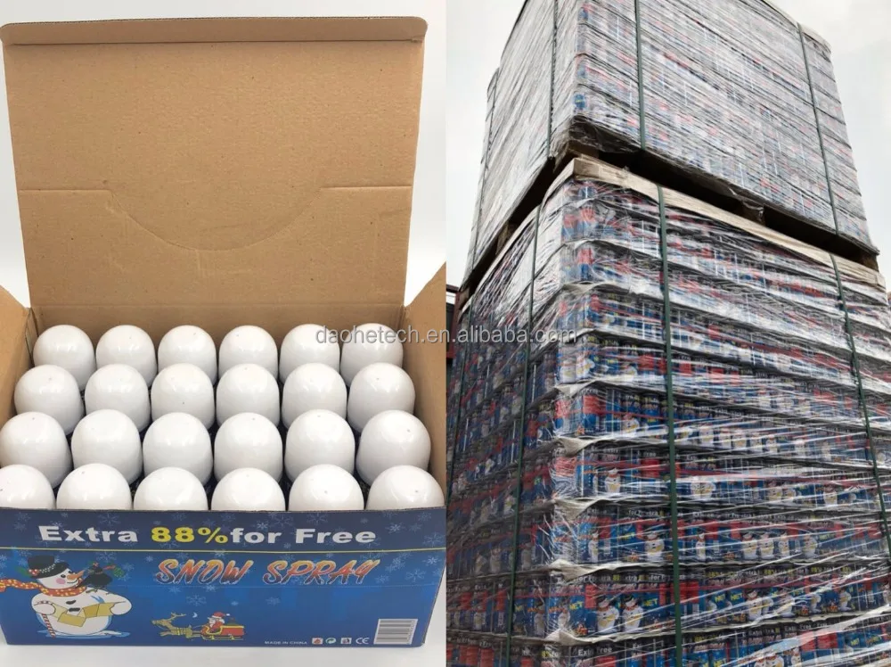 Most popular wholesale artifical 250ml white foam joke snow spray for festivals