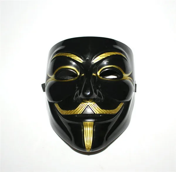 V Vendetta Movie Black Costume Mask Guy Fawkes Anonymous Halloween Party Cosplay