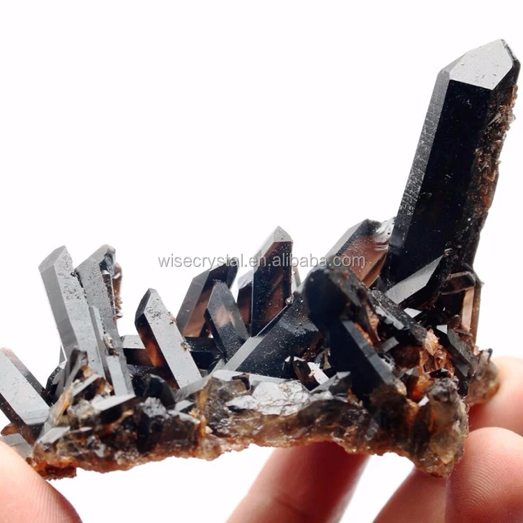 Natural rock quartz crystal healing smoky crystal cluster Reiki gemstone