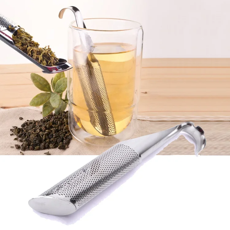 Tea Infuser Stainless Steel Tea Stick Pipe Steeper Strainer with Hook for Loose Tea Leaf Herbs or Spice