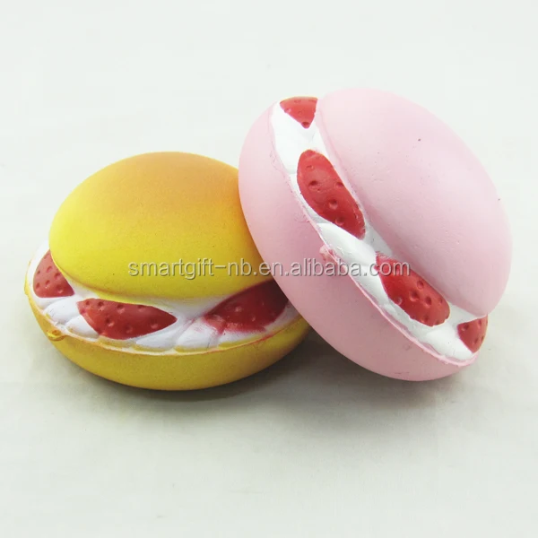 Jumbo Soft squishy Cake/Panda/Bread/Buns Phone Straps pu toys