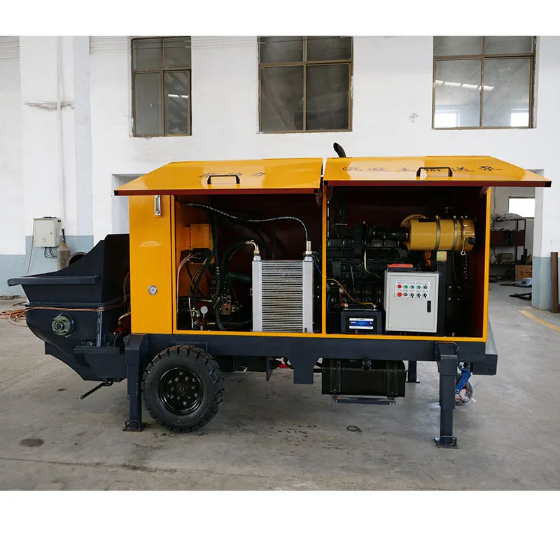 40m3/h Diesel hydraulic trailer concrete transportation pump for sale