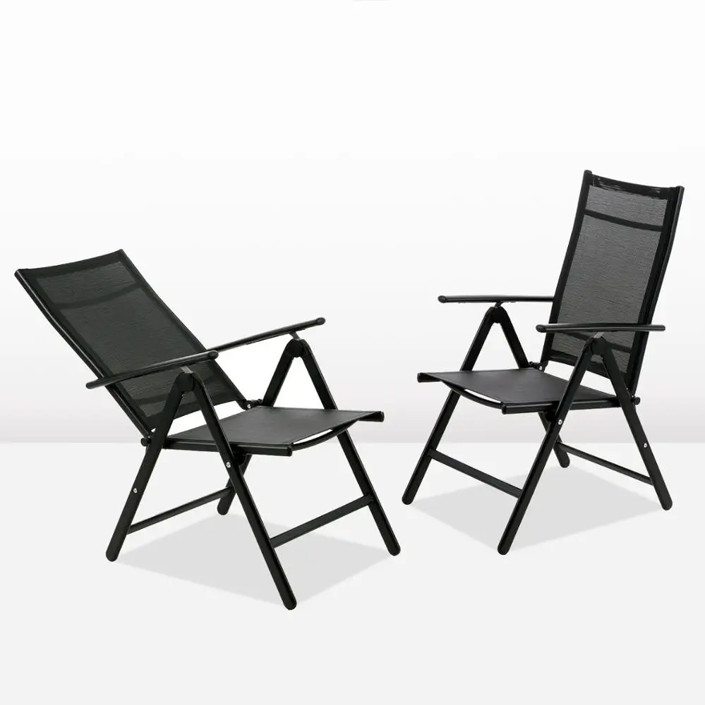 
Outdoor Metal Garden Furniture Back Adjustable Reclining Folding Bistro Garden Patio Chairs Set 