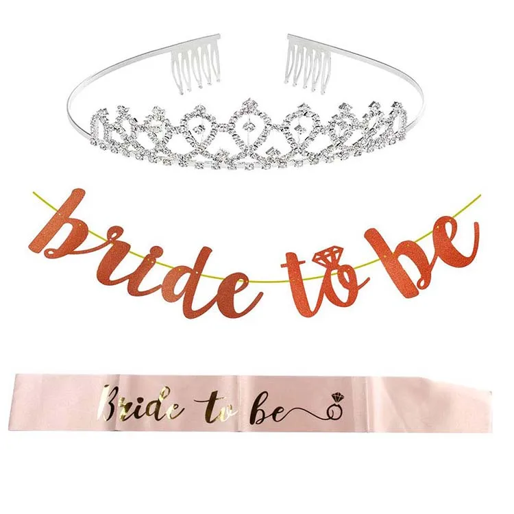 Bachelorette Party Decorations  Rose Gold Pink Decoration Set for Bridal Shower Party