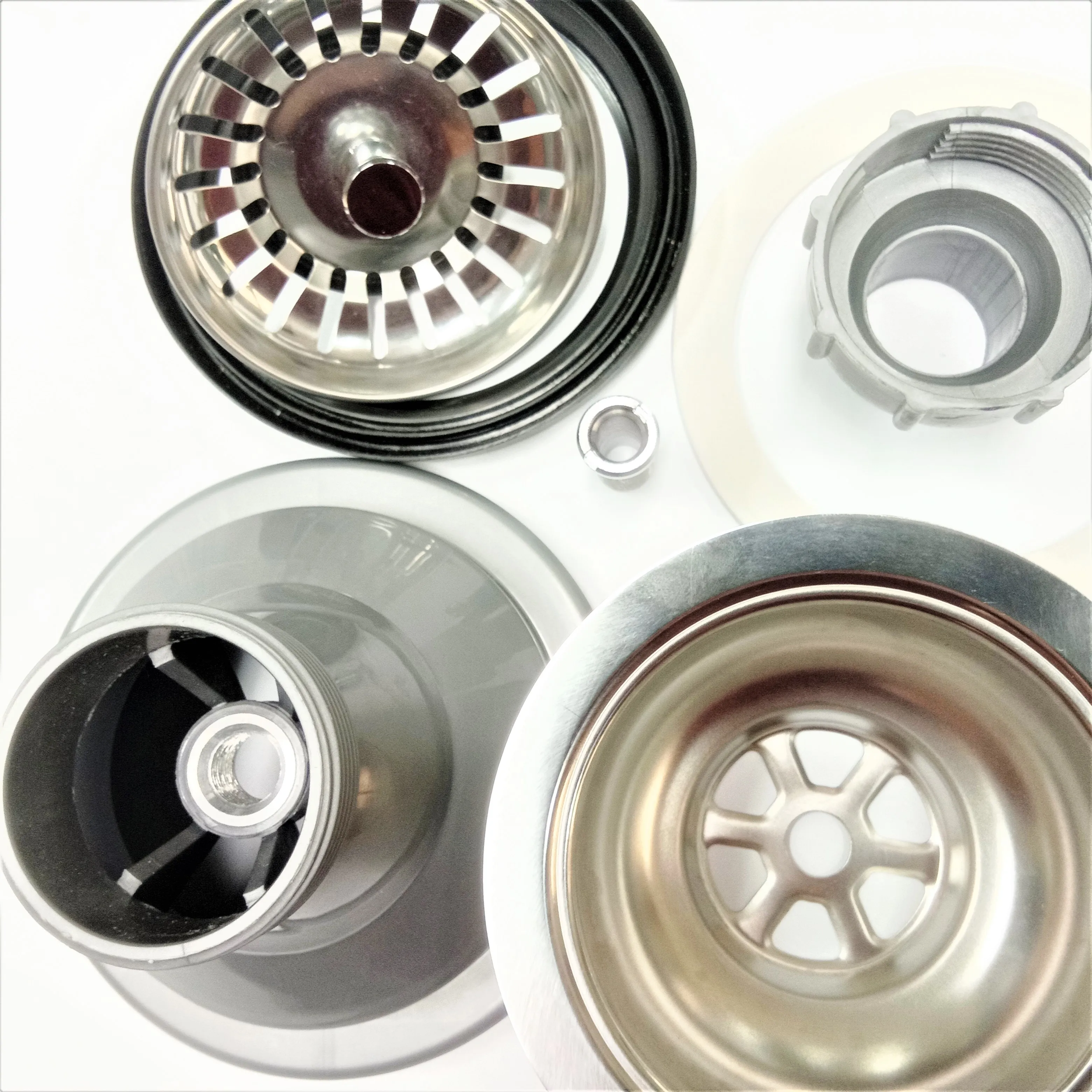 Plastic+stainless steel basket sink strainer ball lock for kitchen or bathroom or bar  LB-9127-A