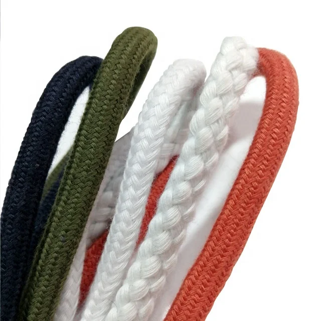 
6mm braided cord colored crochet knit rope cotton/polyester /pp rope braided rope draw cord 