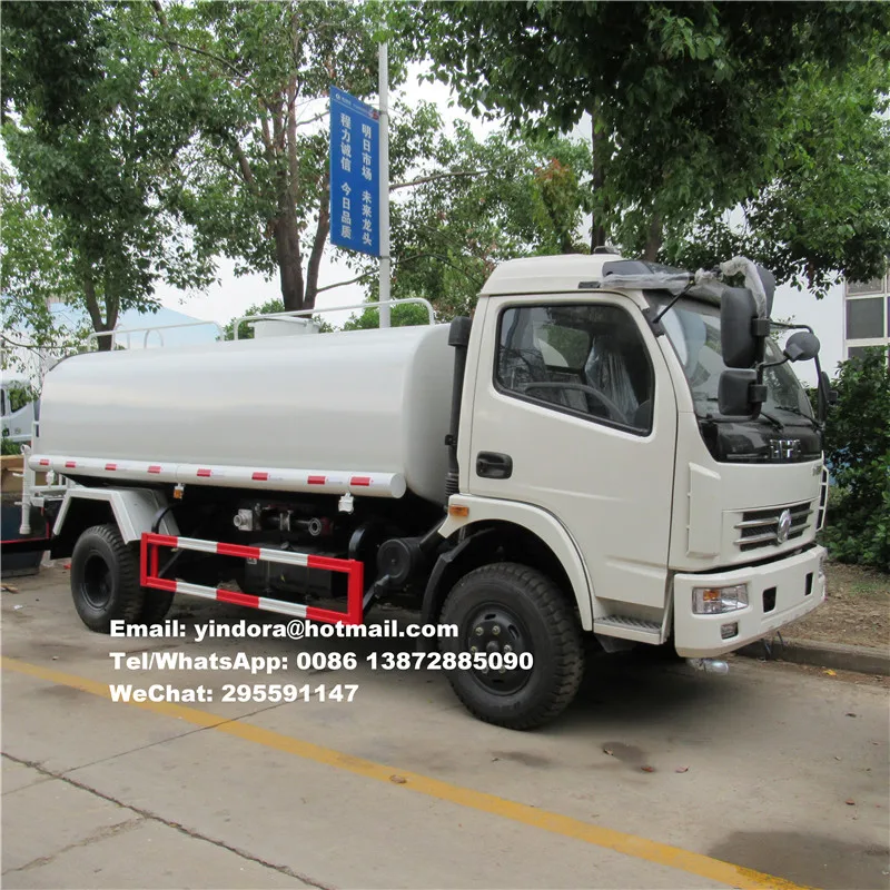  Dongfeng 4*2 6 wheeler блок развертки тележки yuchai 140hp разбрызгивание воды автомобиль 4 тонны 6000 литров 5000 топливный бак