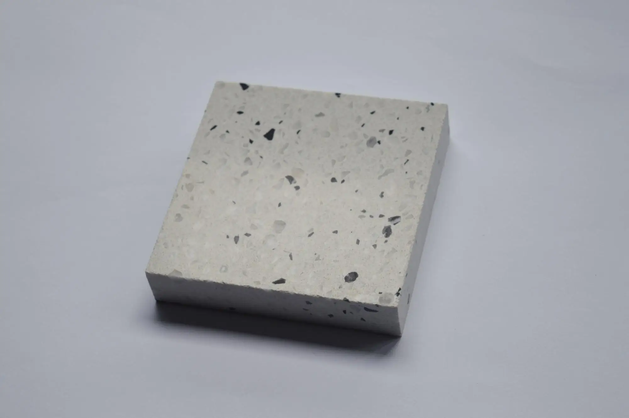 
Black dots ivory white terrazzo 