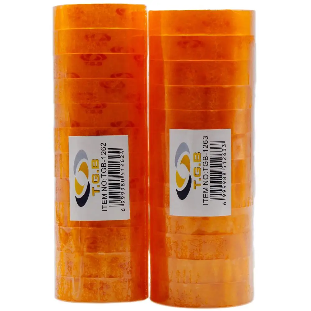 
Hot sale 12mm 15mm 18mm 24mm yellowish golden bopp stationery tape 