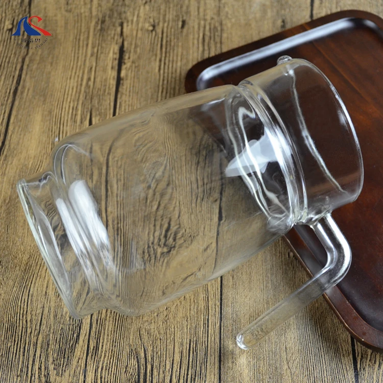 Glass Pitcher Water kettle Jug Tea Juice Coffee Lemonade  carafe jar with spout and handle lids