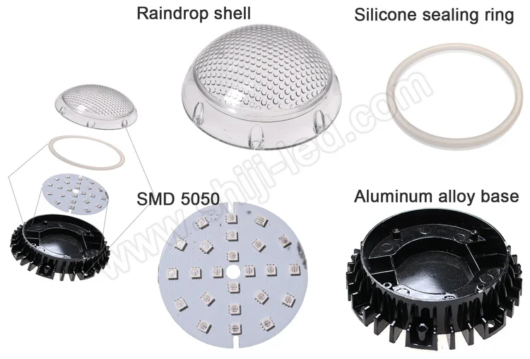 TM1809 120mm 12pcs rgb digital addressable programmed pixel led ball light