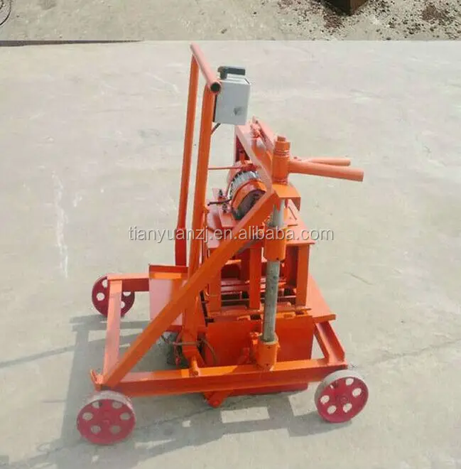 mini electric movable operating concrete block making machine QMR2-45