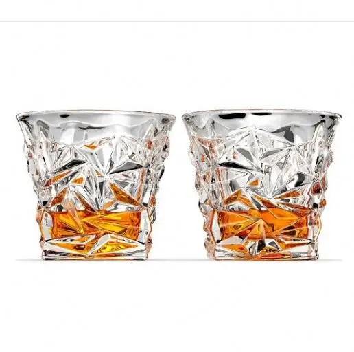 
Diamond Cut Whiskey Glasses Ice Shape Crystal Glass Bourbon Glassware Glass Cup 