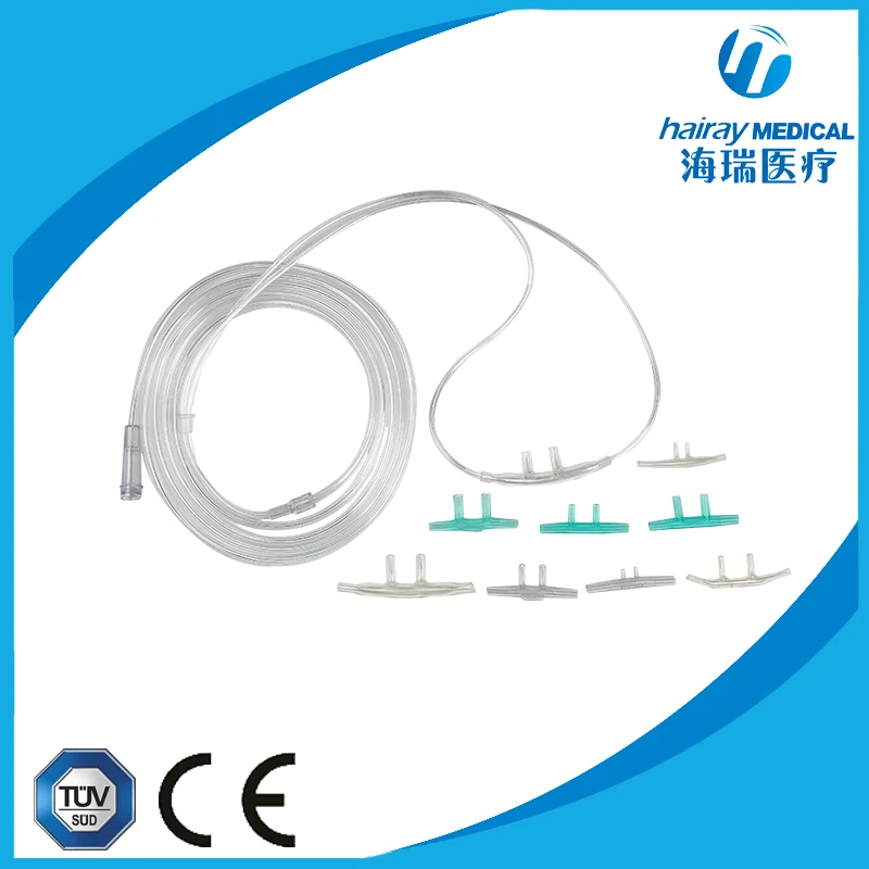 Супер мягкая носовая кислородная канюля анти-давлением с трубкой силиконовая Мягкая