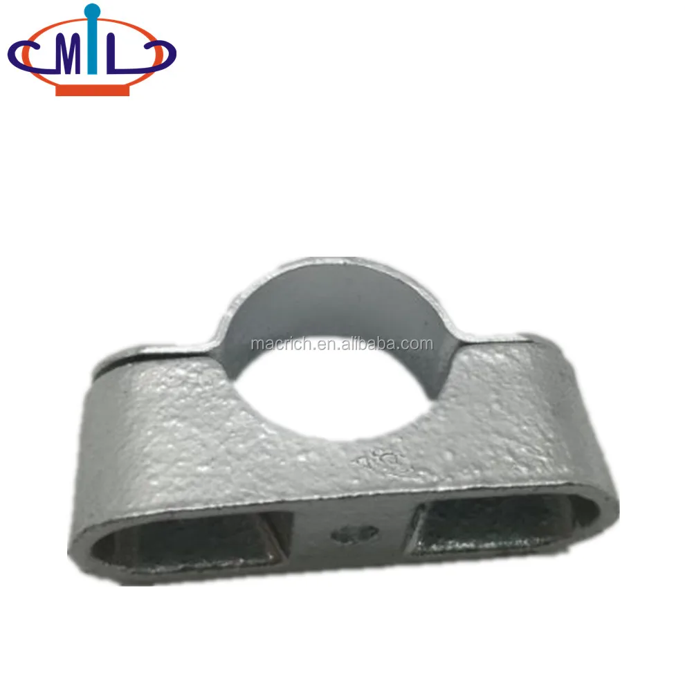 construction use galvanized cast malleable iron pipe saddle clamp