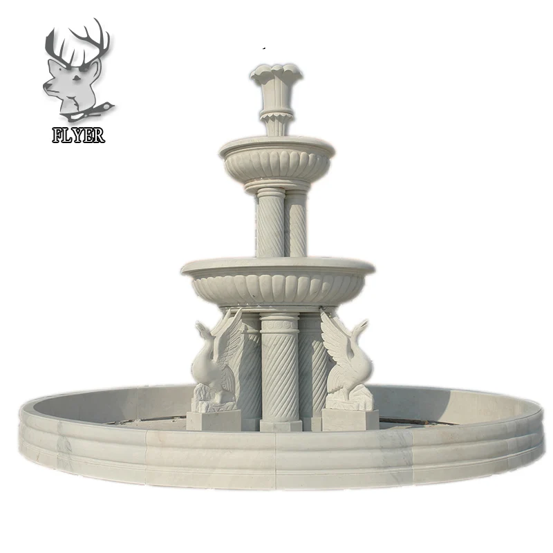 Hand carving large marble water fountain for sale