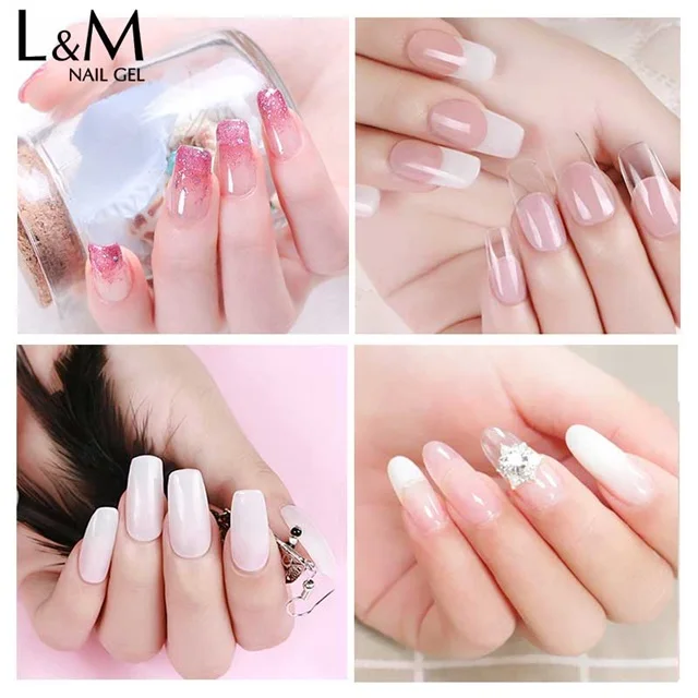 ibdgel 6 Colors UV Gel High quality Hard Gel Pink Nail Extension Easy Apply