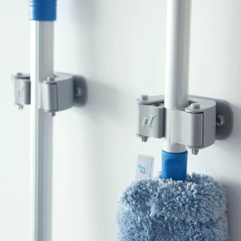 Professional High Quality Plastic Wall Mounted Holder Drilling Free 20pcs Per Box Mop and Broom Gripper