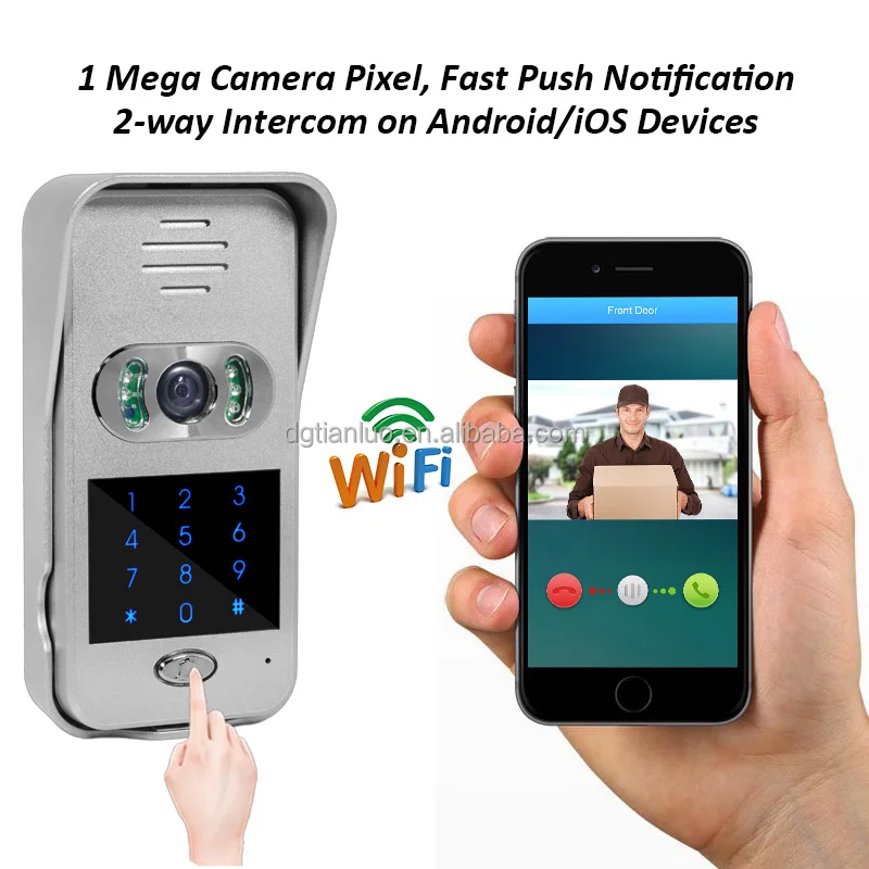 Дома безопасности Новое поступление 720 P камера HD Pixel беспроводной видео двери Wi-Fi ip-домофон