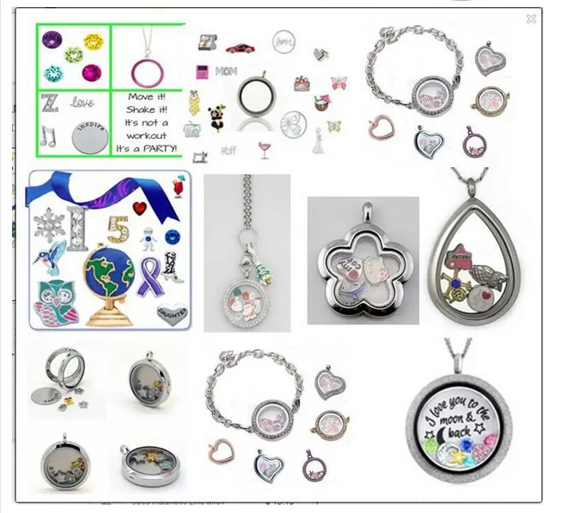 wholesale In stock could choose what you like ODM or OEM is acceptable wholesale charms fit for floating locket