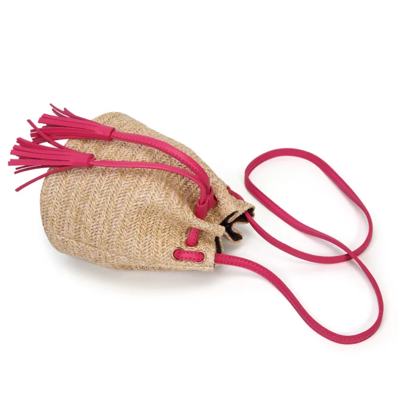 Beach woven round rattan bag indonesia basket straw bag