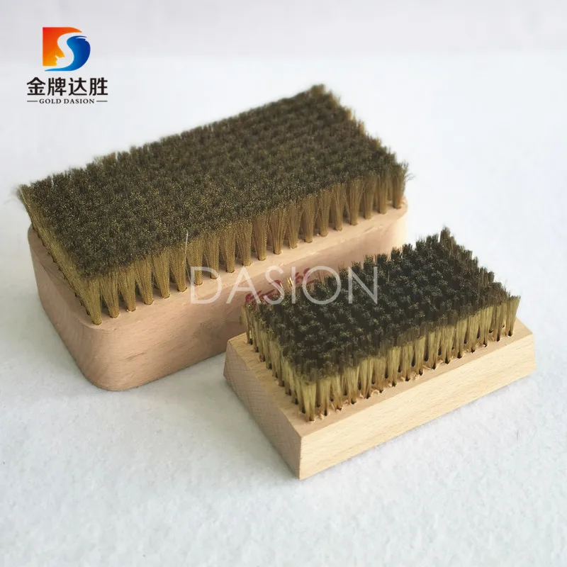 Removing Old Wax From Ski Base Wooden Plate Brush