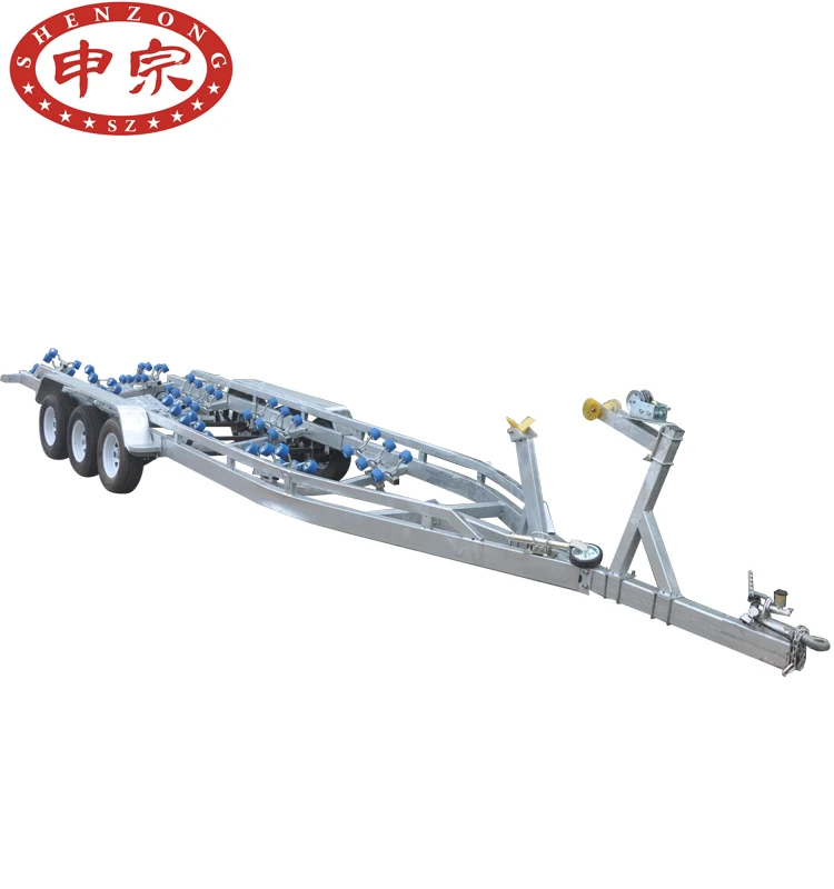 factory customized tandem three axle boat trailer on alibaba