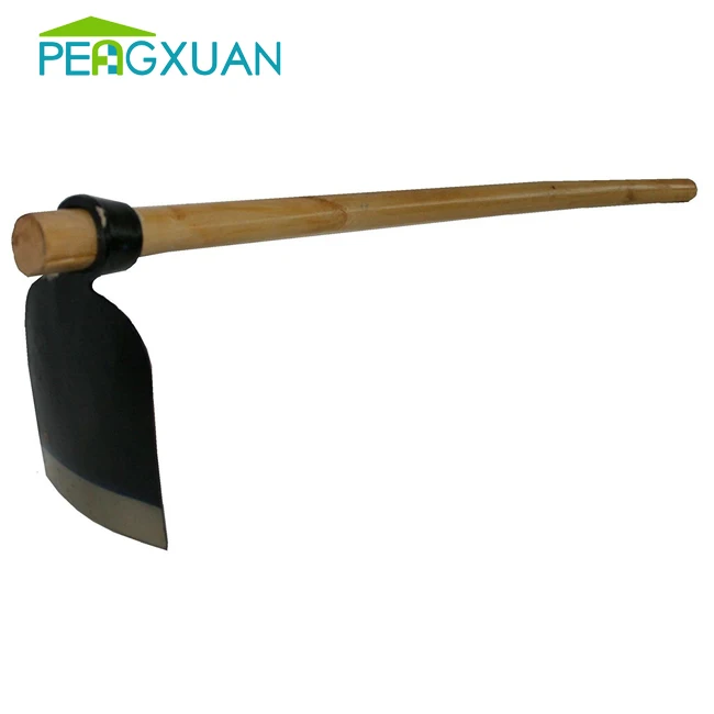 Gardening products wholesale high quality triangle hoe with wooden handle