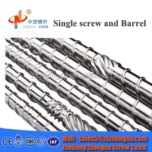 Granulation plastic extruding single screw and barrel plastic extruder single screw and barrel for pvc extrusion