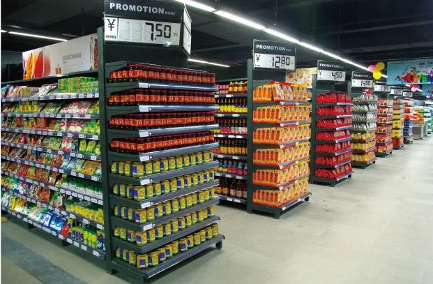 Metal display shelving retail used supermarket shelves and racks
