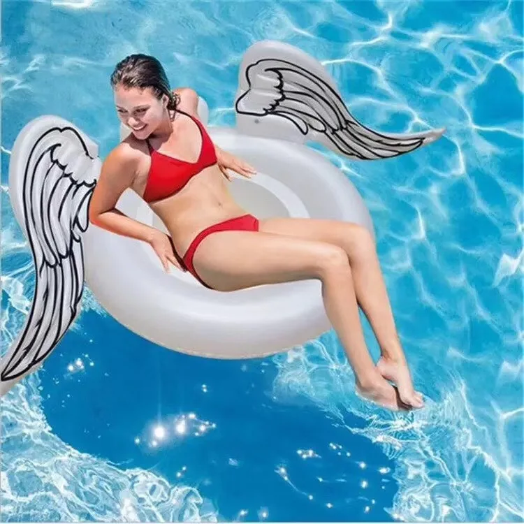 New angel wings swimming ring pvc thick inflatable wings swimming ring