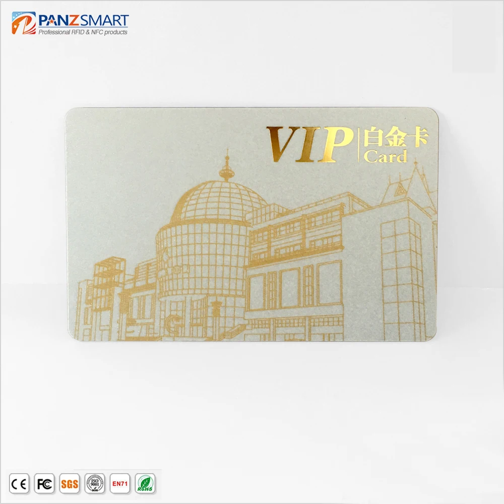 Custom logo PVC card NFC business card printing luxury metallic RFID plastic Visa Debit card with embossed number