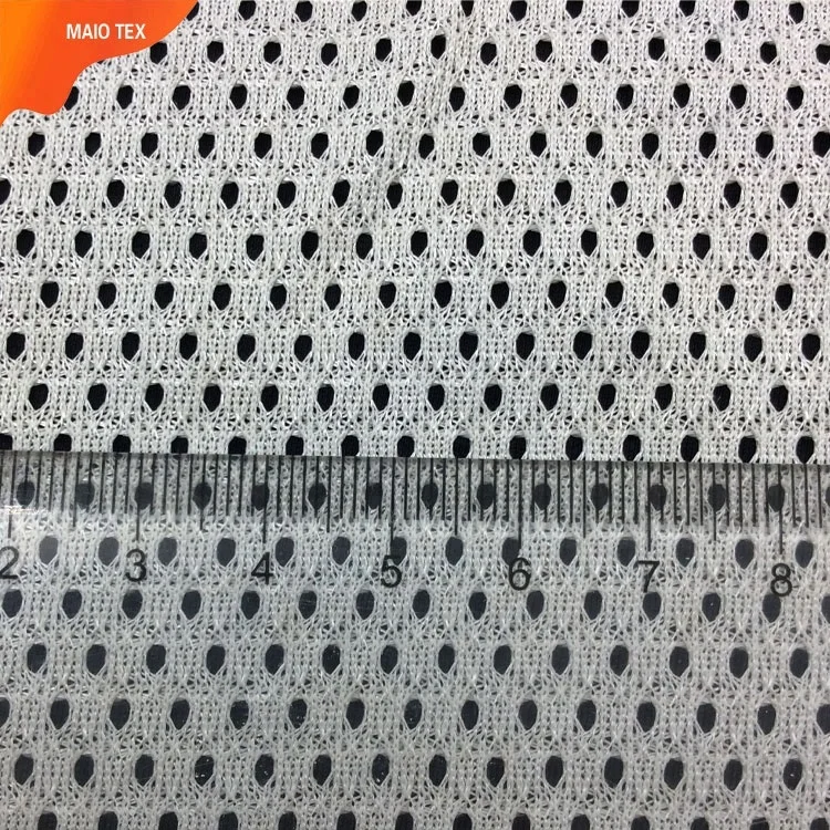 shaoxing textile 120gsm 75D tricot 100% polyester triangle mesh fabric for sportswear