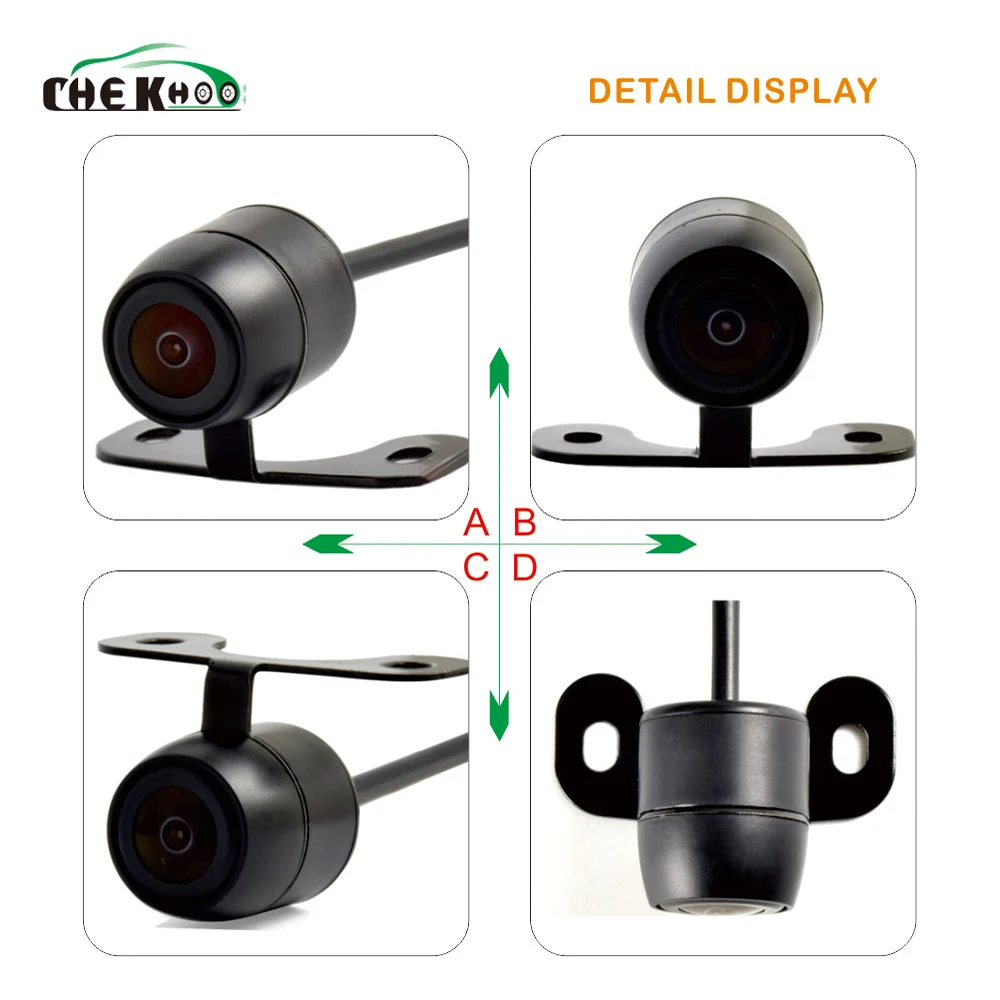 Car Rear View Camera 4 LED Night Vision Reversing Auto Parking Monitor CCD Waterproof 170 Degree HD Video Back View Cam