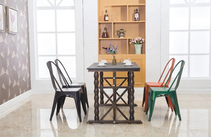 comedor space saving furniture 28 inch chrome rims wholesale metal modern industrial chairs