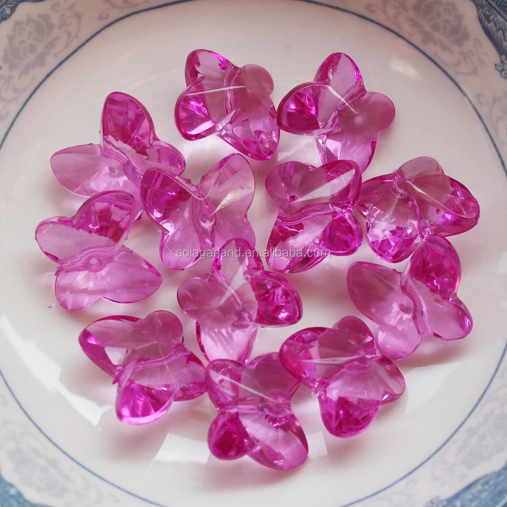 Модные прозрачные акриловые бусины в форме бабочки 10 мм 17 мм, пластиковые бусины для одежды, бусины для девочек, распродажа