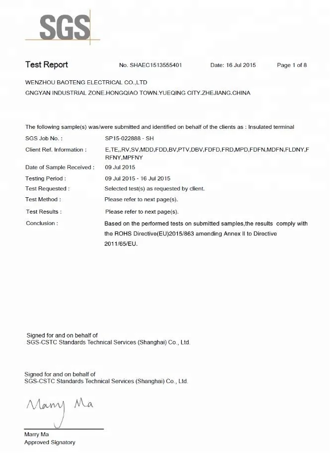CNBX Pre-Insulating RV5.5-6 Terminal Lugs Ring Type Round Crimp Terminal