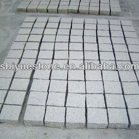 natural light grey granite cobble stone