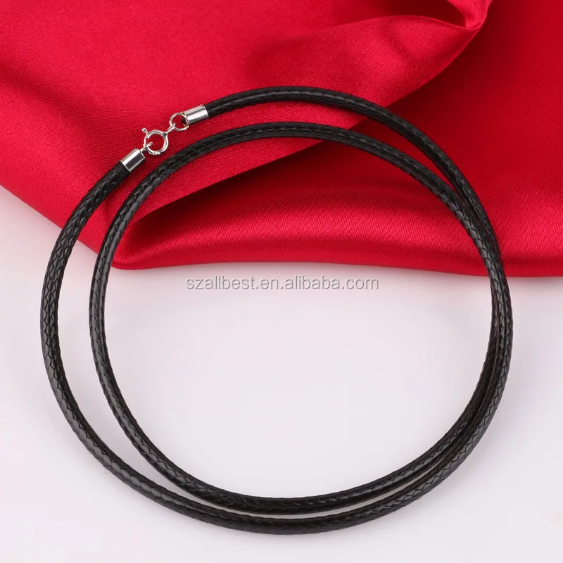 simple type Cheap price Wholesale Jewelry cotton wax cord necklace