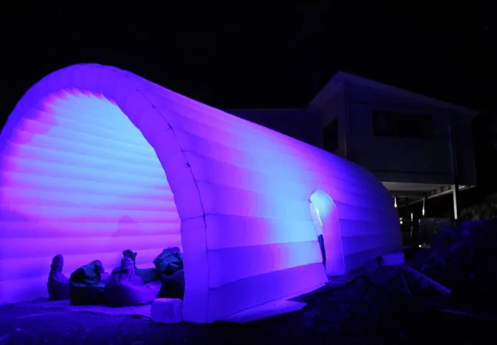 LED decoration cinema screen inside inflatable party dome tent for rental