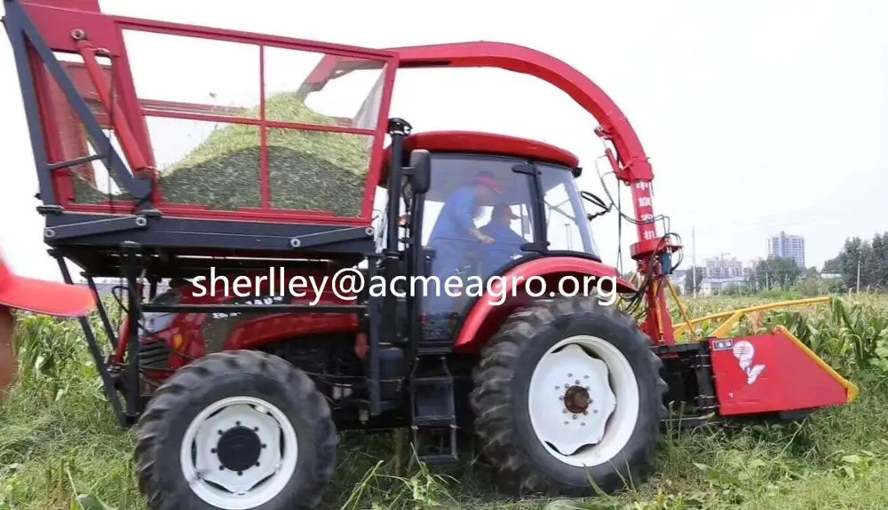 corn silage forage harvester tractor mounted silage harvester