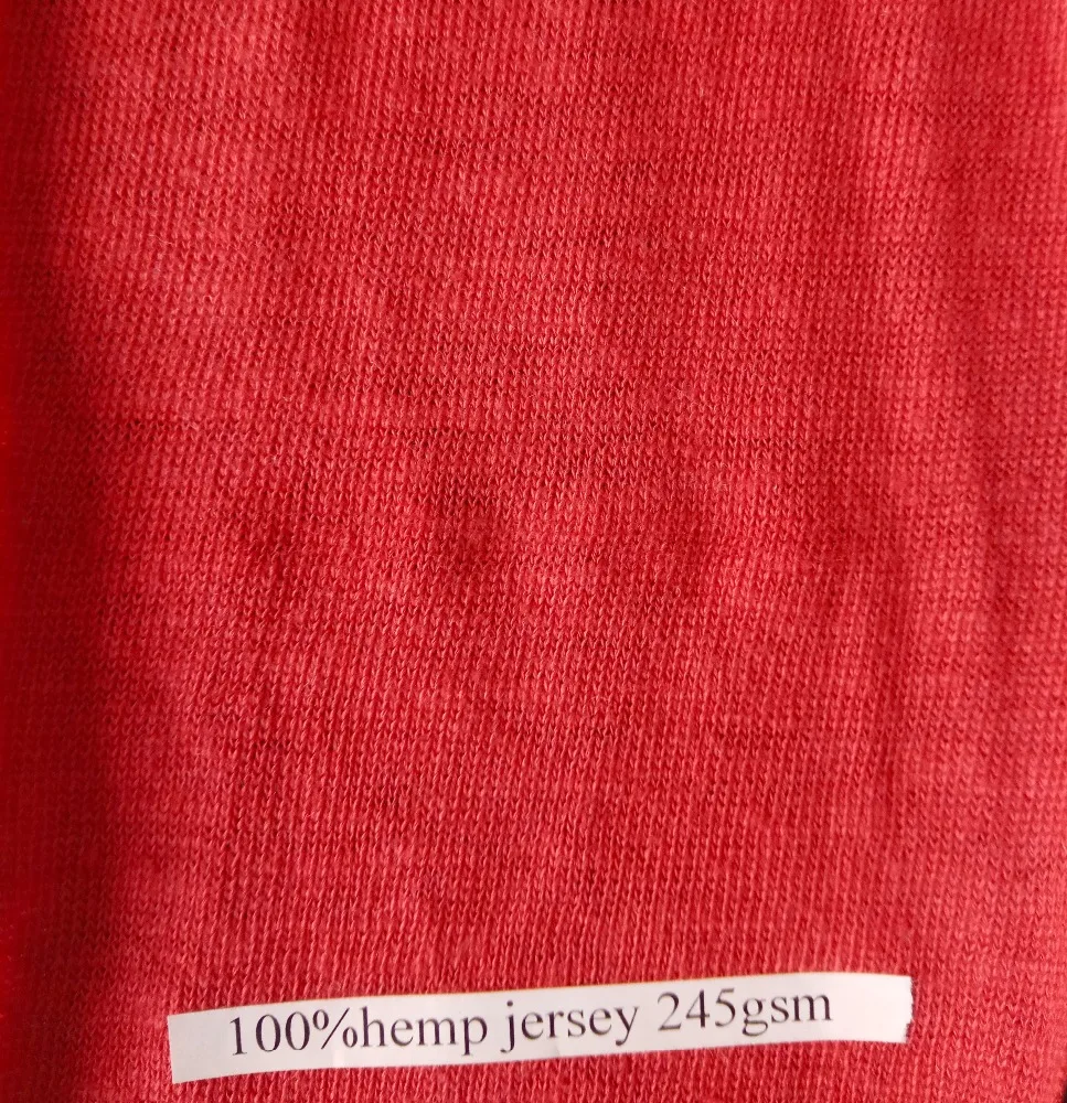 Джерси 100% ткань из конопляного волокна для органической хлопковой ткани Майка трикотажная гладкокрашеные 50 X30 органические семена конопли ткань OEKO-TEX Стандартный 100 100 кг 21С