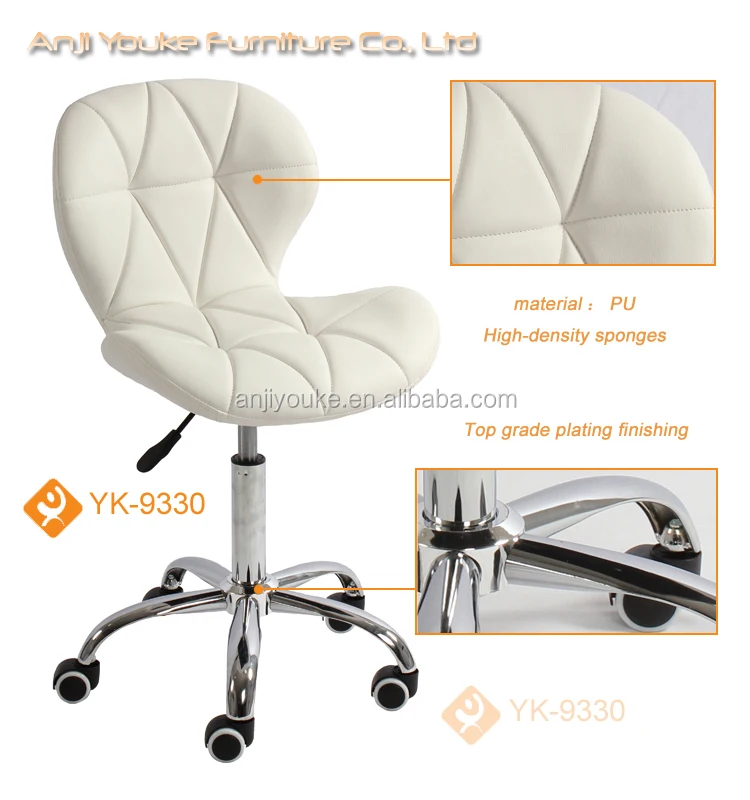 
High quality modern shell-like rolling stool 