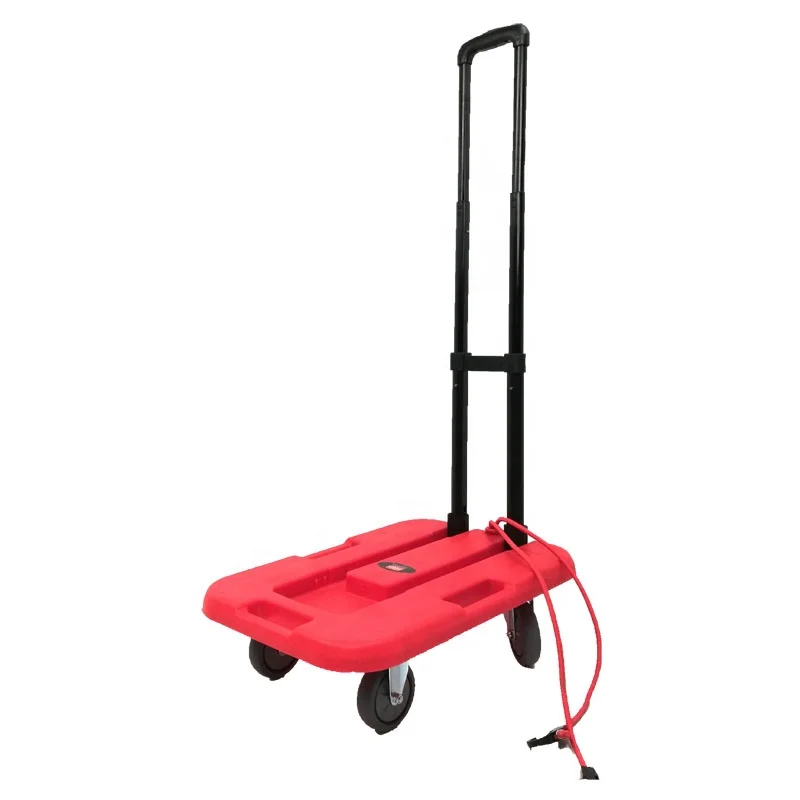 4-wheel Folding Luggage Cart Portable Shopping Trolley Folding Hand Truck Bearing 300 Kg/662 lbs Capacity