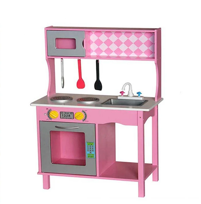 hot sell spray effluent pretend  Trustworthy supplier set kids cooking pretend wooden kitchen play