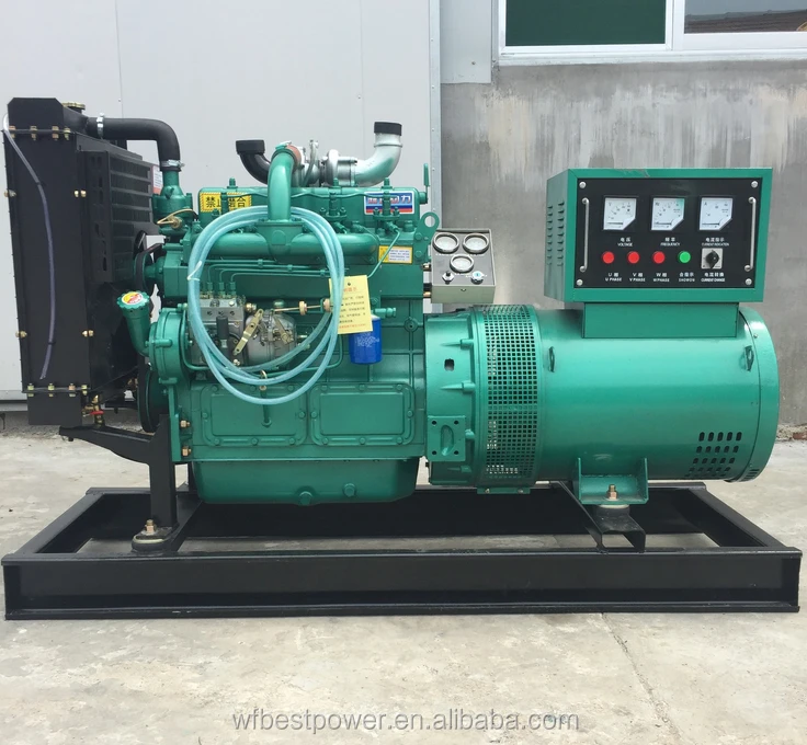 Weifang ricardo series 40kw 50kva 3 phase 380v fuel oil generators with k4100zd low price
